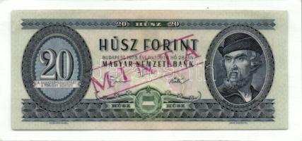 1969. 10Ft + 1975. 20Ft mindkettő hamis "MINTA" bélyegzéssel ellátva és laminálva! T:I,II+