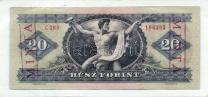 1969. 10Ft + 1975. 20Ft mindkettő hamis "MINTA" bélyegzéssel ellátva és laminálva! T:I,II+