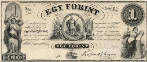 Emigrációs "Kossuth-bankó" 18.. 1Ft (31x) sorozat "A-H"-ig T:I,I-