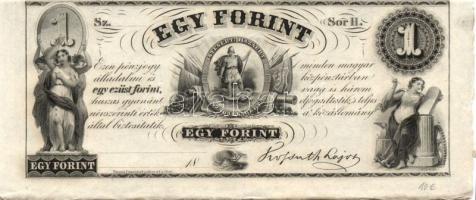 Emigrációs "Kossuth-bankó" 18.. 1Ft (31x) sorozat "A-H"-ig T:I,I-