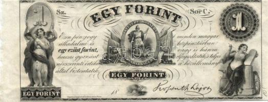 Emigrációs "Kossuth-bankó" 18.. 1Ft (31x) sorozat "A-H"-ig T:I,I-