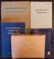 3 db lósporttal kapcsolatos könyv + egy lovas szakkönyv lapjai fotókon