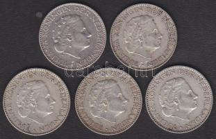 Hollandia 1954-58 1G Ag (5x) 5klf évszámmal T:2,3 ph.