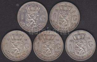 Hollandia 1954-58 1G Ag (5x) 5klf évszámmal T:2,3 ph