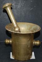 Réz mozsár törővel 13 cm magas / Copper mortar