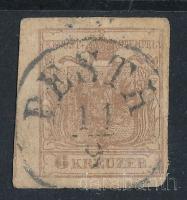 1850 6kr "PESTH" (sarokhiba / corner fault)