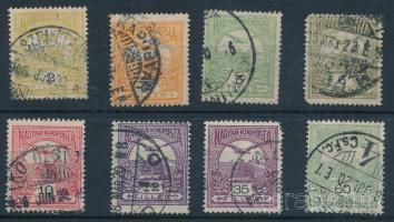 1906 8 db Turul bélyeg b. számvízjelállással