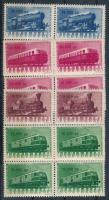 1946 Vasútjubileum sor 4-es tömbökben