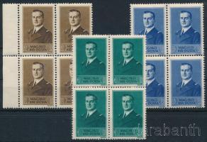 1938 Kormányzói arcképsor (I.) sor 4-es tömbökben