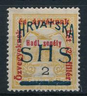 SHS 1918 Hadisegély 2f kiadatlan bélyeg, Bodor vizsgálójellel