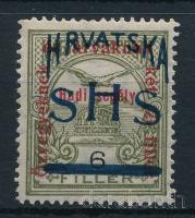 SHS 1918 Hadisegély 6f kiadatlan bélyeg, Bodor vizsgálójellel