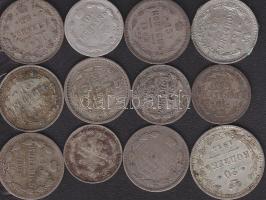 Cári Oroszország 1876-1914 10k Ag (4x), 15k Ag (7x), 20k Ag (1x) T:1/2,2,3 összesen 12db!