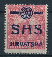 SHS 1918 Hadisegély 10f kiadatlan bélyeg, Bodor vizsgálójellel