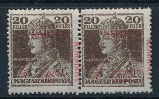 Szeged 1918 Károly 20f pár