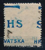 SHS 1919 Arató 25f a felülnyomás eltolódott hátoldali nyomatával, Bodor vizsgálójellel, Certificate: Zrinjscak