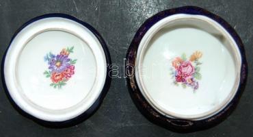 Szép német porcelán bonbonnier / German chinaeare 9x5 cm