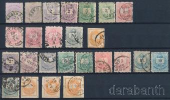 1874-1881 25 db Színesszámú Krajcáros bélyeg
