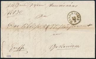1859 Hivatalos helyi levél "NAGY-KANISA"