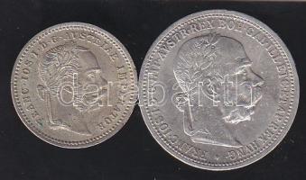 Ausztria 1872. 10Kr Ag T:1 + 1899. 1K Ag T:2-