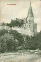 Vajdahunyad castle with lottery on backside