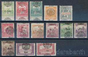 Nagyvárad 1919 14 db bélyeg eltolódott felülnyomással, Bodor vizsgálójellel