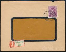 1939 Ajánlott levél Templom 30f bérmentesítéssel, K.B. perfinnel