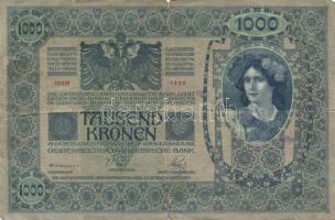1902 1000K lila szerb felülbélyegzéssel / with Serbian overstamp T:III-