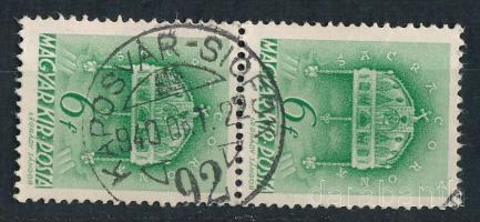 1939 Templom 6f "KAPOSVÁR-SIÓFOK" mozgóposta bélyegzéssel