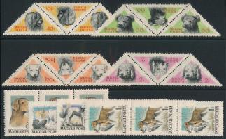 1956 Magyarországi kutyafajták sor hármascsíkokban / Mi 1460-1467 stripes of 3