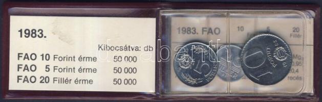1983. 20f + 5Ft + 10Ft "FAO" T:BU Eredeti tokban, tanúsítvánnyal!