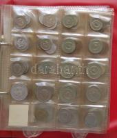 Szép külföldi tétel gyűjtemény 5db közepes berakóban, ország szerint csoportosítva, ezüst és fémpénzekkel! T:vegyes