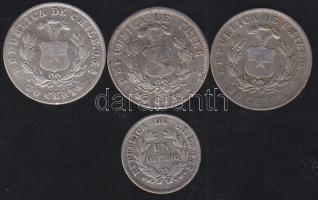 Chile 1867-1892 20c Ag (3x), 1892. 1D Ag T:3 ph.