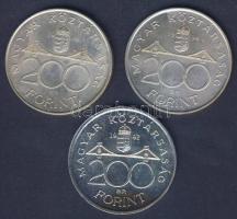 1992-1994. 200Ft Ag "MNB" + "Deák" (2x) T:BU,2