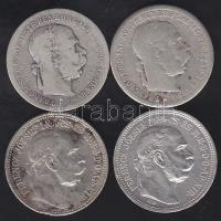 1893-1894. + 1914-1915. 1K (4x) Ag "Ferenc József" T:2,3