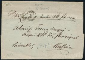1854 Hivatalos levél \"VÉCSE\" - \"KASCHAU\" (Gudlin 600 p)