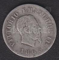 Olaszország 1863. 50c Ag T:3