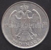 Jugoszlávia 1938. 20D Ag T:3+