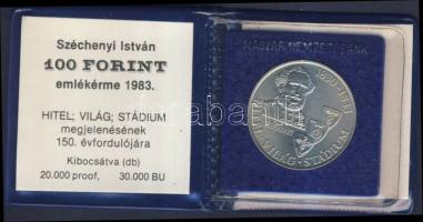 1983. 100Ft "Széchenyi István" T:BU Eredeti tokban, tanúsítvánnyal!
