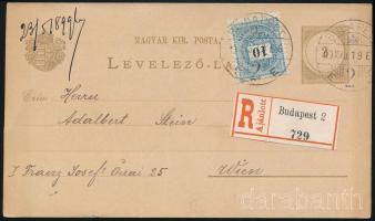 1874-1916 6 db díjjegyes levelezőlap, közte 1 db 10kr bélyeggel díjkiegészített