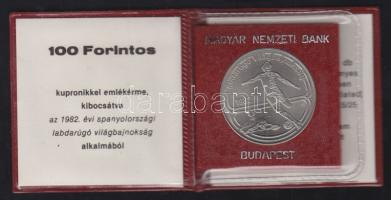 1982. 100Ft "Labdarúgó VB" T:BU Eredeti tokban, tanúsítvánnyal!