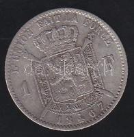 Belgium 1867. 1Fr Ag T:3