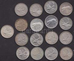 Kanada 1943-1967 25c Ag (17x) 11klf évszámmal T:1,2,3