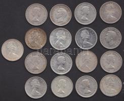 Kanada 1943-1967 25c Ag (17x) 11klf évszámmal T:1,2,3