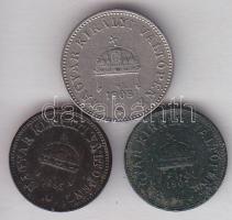 1895. 2f + 1907. 2f + 1908. 20f T:2,3