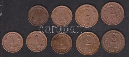 1927-1939. 1f (5x) + 2f (4x) klf évszámokkal T:2,2-