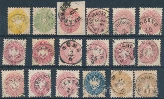 1864 18 db bélyeg közte olvasható / szép bélyegzések