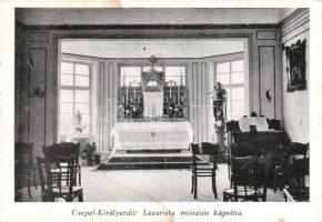 Budapest XXI. Csepel Királyerdő lazarista missziós kápolna belső