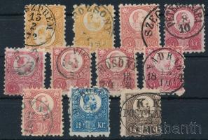 1871 11 db Réznyomat bélyeg közte szép / olvasható bélyegzések
