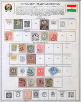 1871-1960 Magyar alapgyűjtemény, sok száz bélyeg régi Scott albumlapkon. Jó alap gyűjtemény összeállításához.
