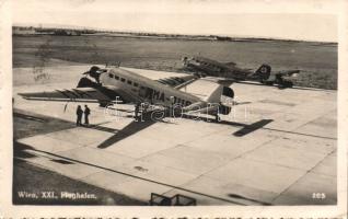 Vienna XXI. Airport swastika-marked aeroplane photo